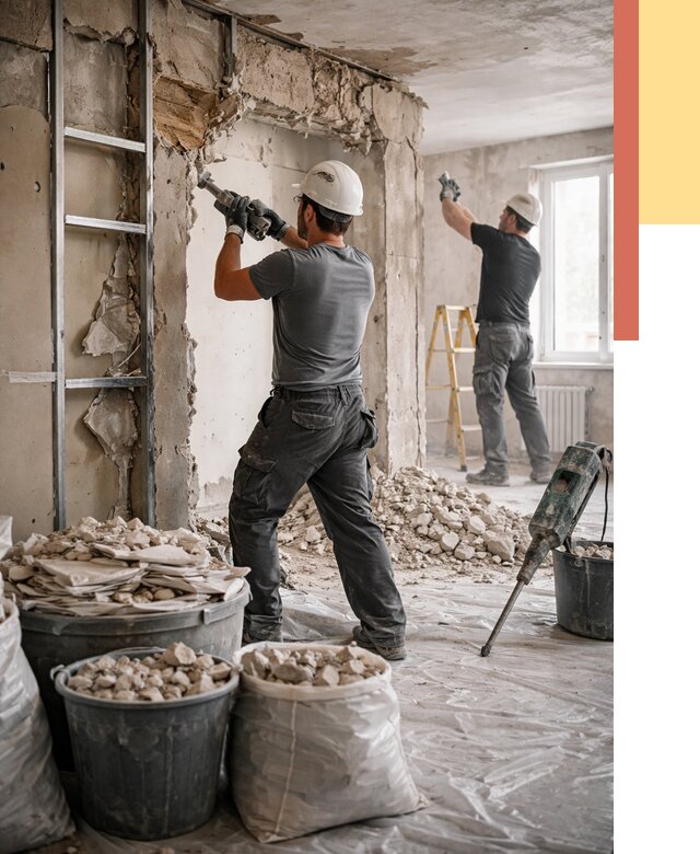 Демонтажные работы в Полевском от 2772 руб. — услуги и цена под ключ | ОТДЕЛОЧНИК-Плв