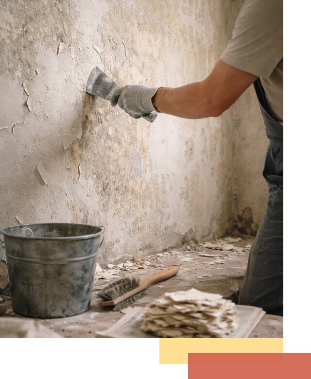 Удаление старой краски со стен в Полевском качественно и быстро