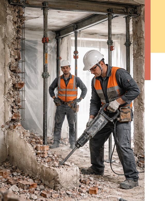 Снос несущих стен в Полевском от 10522 руб. — демонтаж несущей стены под ключ | ОТДЕЛОЧНИК-Плв