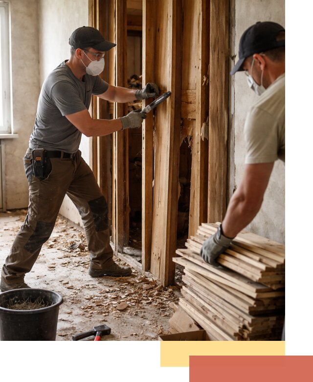 Демонтаж деревянных перегородок в Полевском быстро и аккуратно