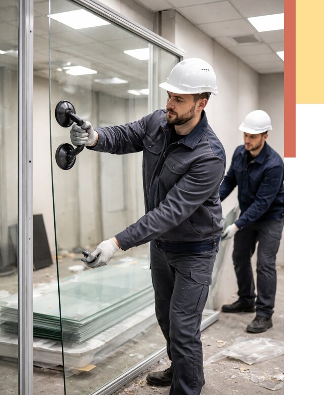 Демонтаж стеклянных перегородок в Полевском от 3285 руб. — быстро и недорого | ОТДЕЛОЧНИК-Плв