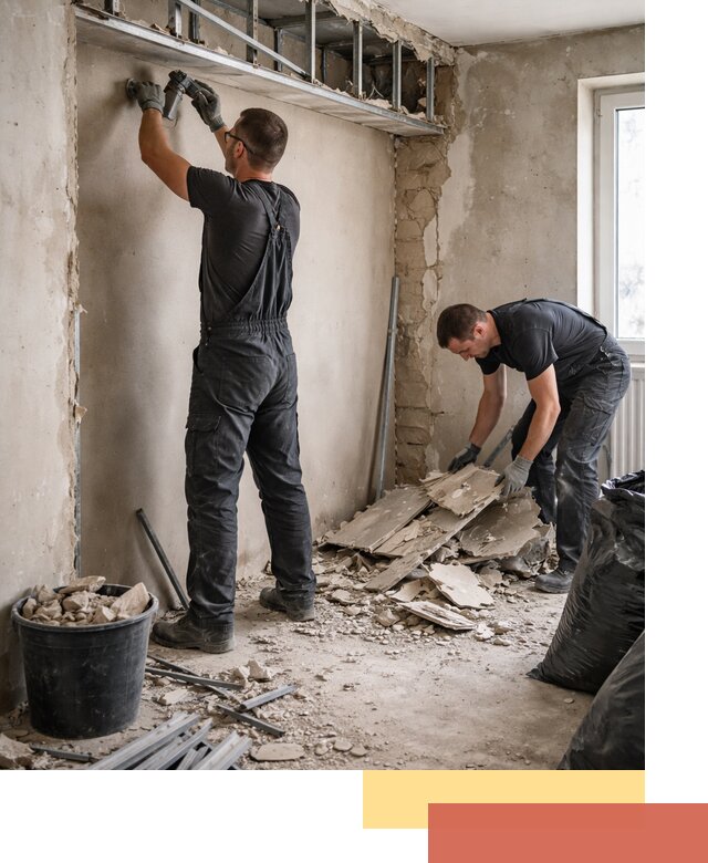 Демонтаж короба из гипсокартона в Полевском быстро и аккуратно