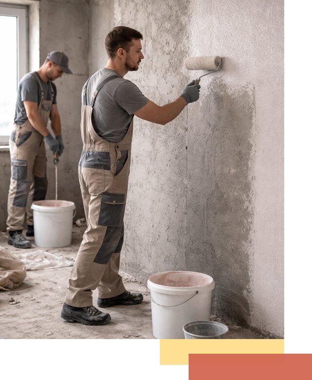 Нанесение бетоноконтакта на стены в Полевском для последующей отделки