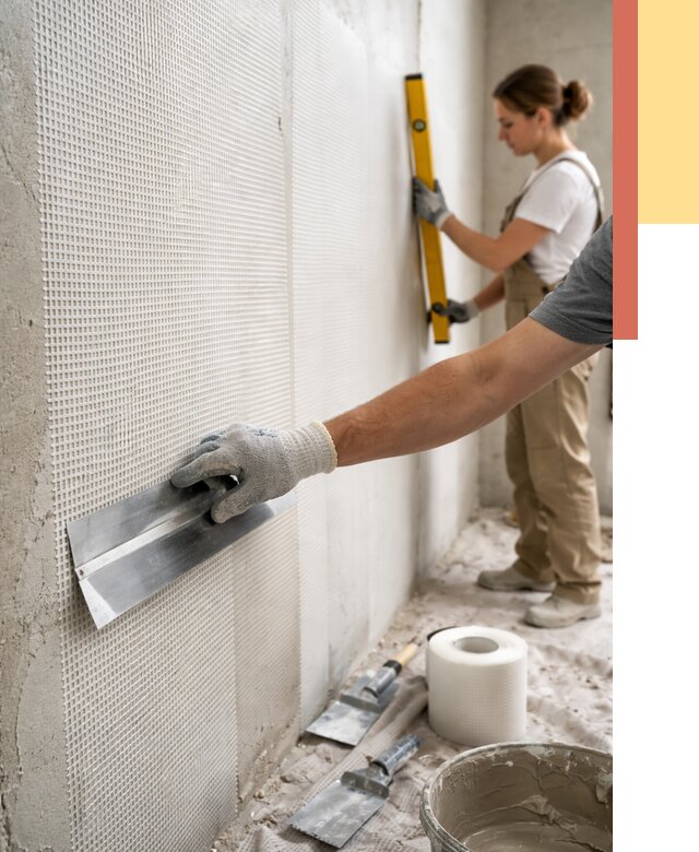 Армирование стен стеклосеткой в Полевском от 3285 руб. под ключ | ОТДЕЛОЧНИК-Плв