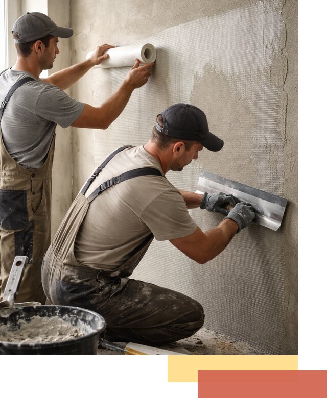 Армирование стен стеклосеткой в Полевском для прочной отделки