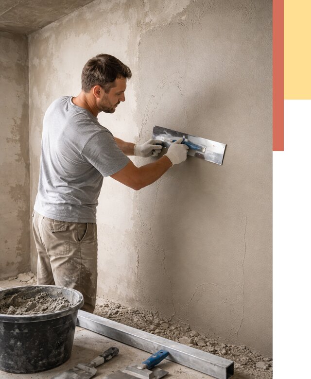 Штукатурка стен без маяков в Полевском от 7391 руб/м2 — услуги и цена | ОТДЕЛОЧНИК-Плв