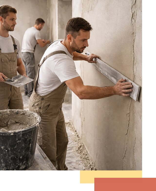 Штукатурка стен без маяков в Полевском быстро и качественно