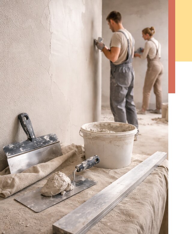 Штукатурка стен гипсовая в Полевском от 4619 руб/м2 — быстро и недорого | ОТДЕЛОЧНИК-Плв