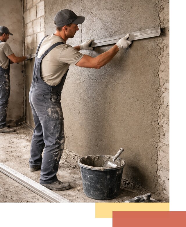 Штукатурка стен цементно-песчаная в Полевском профессионально