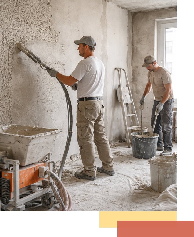 Машинная штукатурка стен в Полевском — быстро и качественно