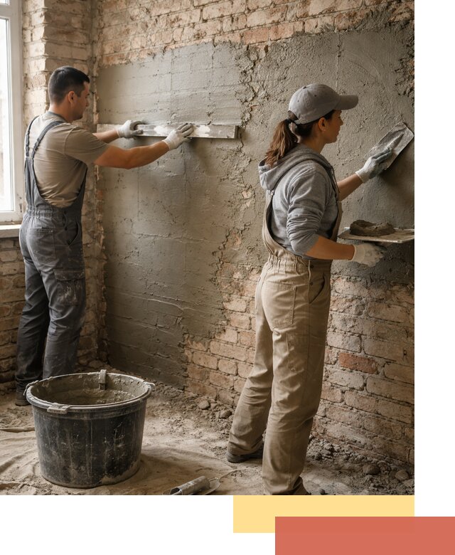 Штукатурка кирпичных стен в Полевском — качественно и надежно