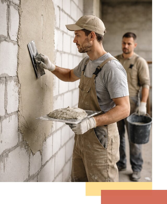 Штукатурка стен из газобетона в Полевском под ключ