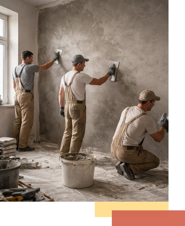 Декоративная штукатурка под бетон в Полевском для стен и потолков