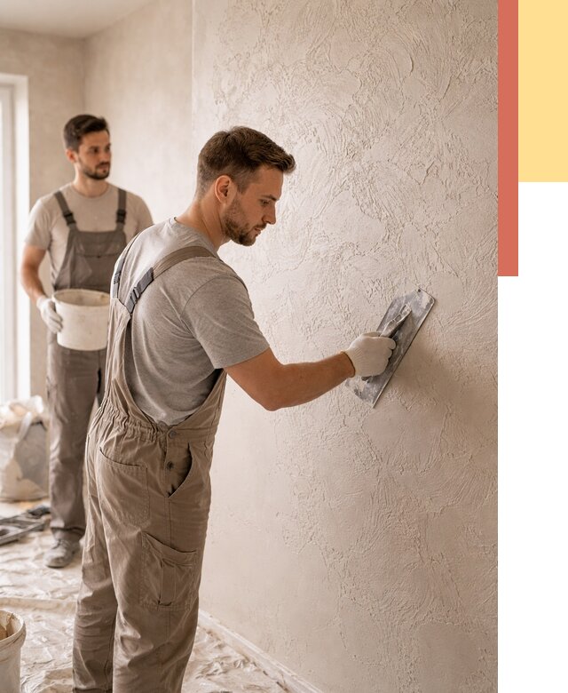 Фактурная штукатурка стен в Полевском от 4311 руб./м² — заказать под ключ | ОТДЕЛОЧНИК-Плв