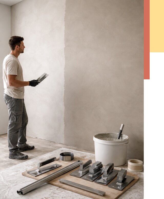 Нанесение микроцемента на стены в Полевском от 3285 руб./м2 под ключ | ОТДЕЛОЧНИК-Плв