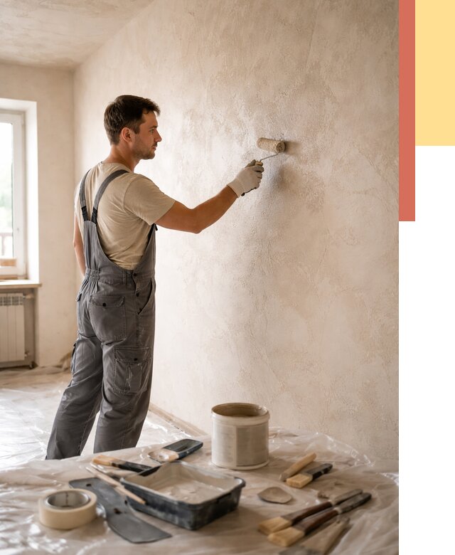 Нанесение лессирующей краски по декоративке в Полевском от 1796 руб. | ОТДЕЛОЧНИК-Плв