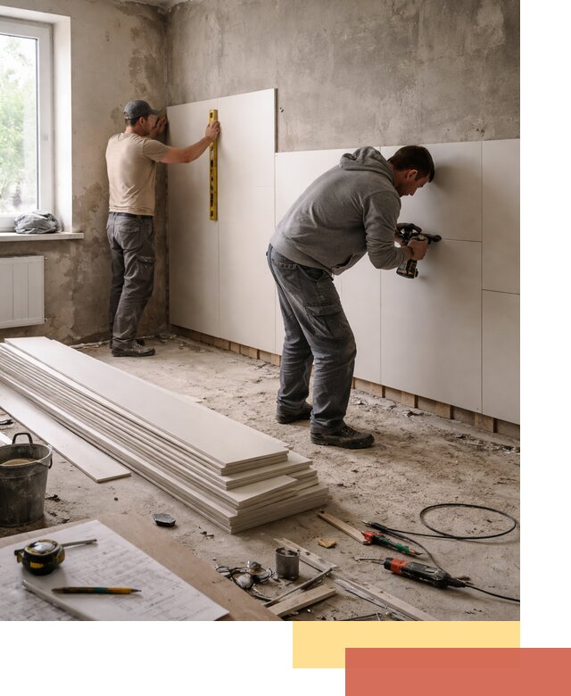 Монтаж ПВХ панелей на стены в Полевском качественно и быстро