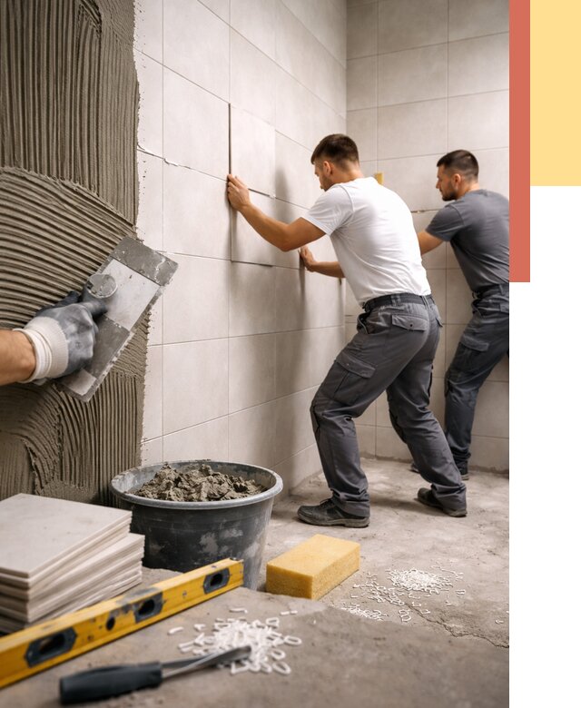 Укладка плитки на стены в Полевском от 873 руб. — качественно и недорого | ОТДЕЛОЧНИК-Плв