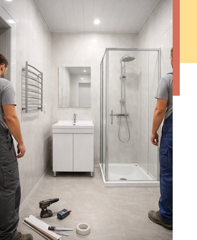 Отделка ванной комнаты панелями ПВХ в Полевском от 4619 руб. за м2 | ОТДЕЛОЧНИК-Плв