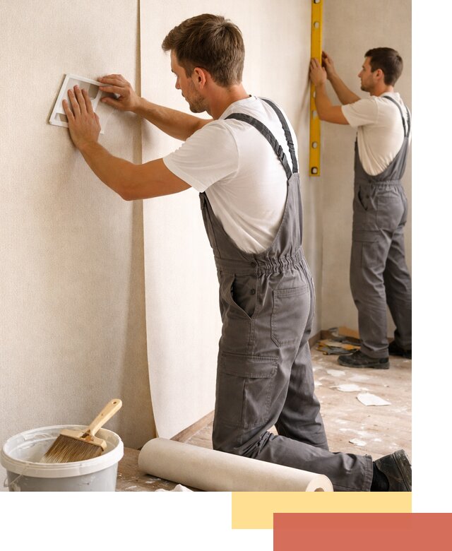 Поклейка бумажных обоев в Полевском качественно и недорого