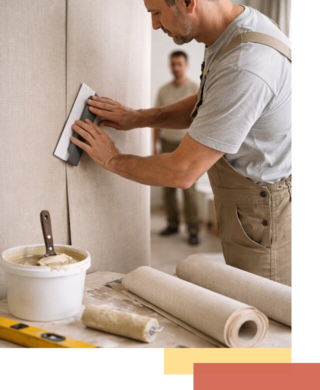 Поклейка текстильных обоев в Полевском профессионально и аккуратно