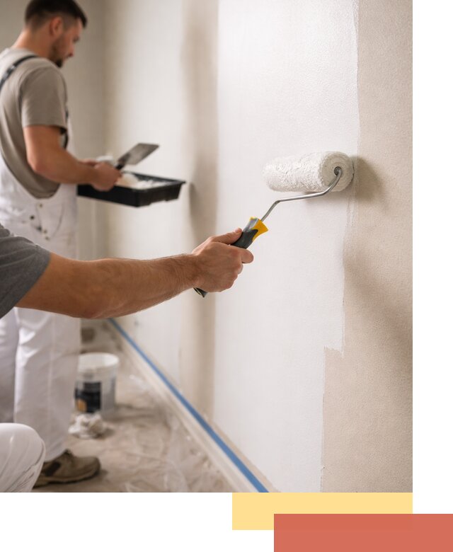 Покраска стен акриловой краской профессионально в Полевском