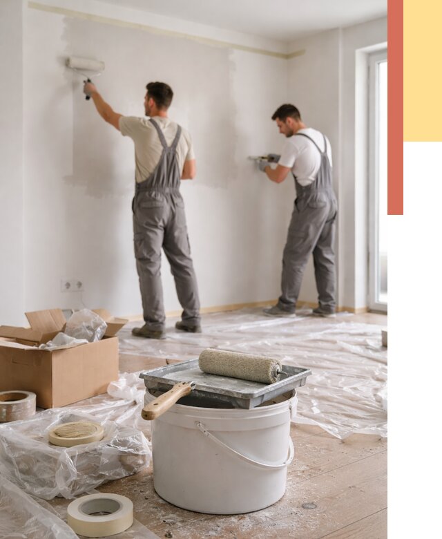 Покраска стен в квартире в Полевском от 2566 руб/м2 — быстро и недорого | ОТДЕЛОЧНИК-Плв