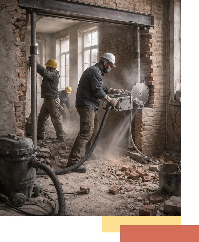 Прорезка проема в стене под дверной или оконный проем в Полевском