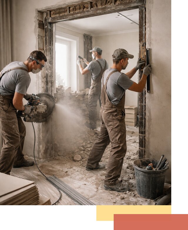 Расширение дверного проема под установку новой двери в Полевском