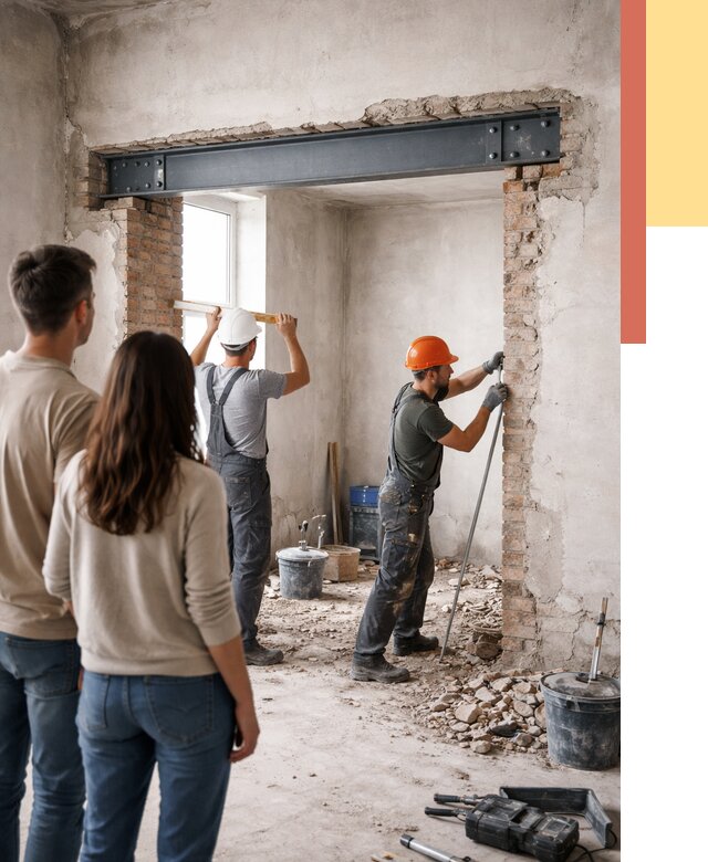 Усиление проема в стене в Полевском от 9752 руб. — усиление дверного проема металлоконструкцией | ОТДЕЛОЧНИК-Плв