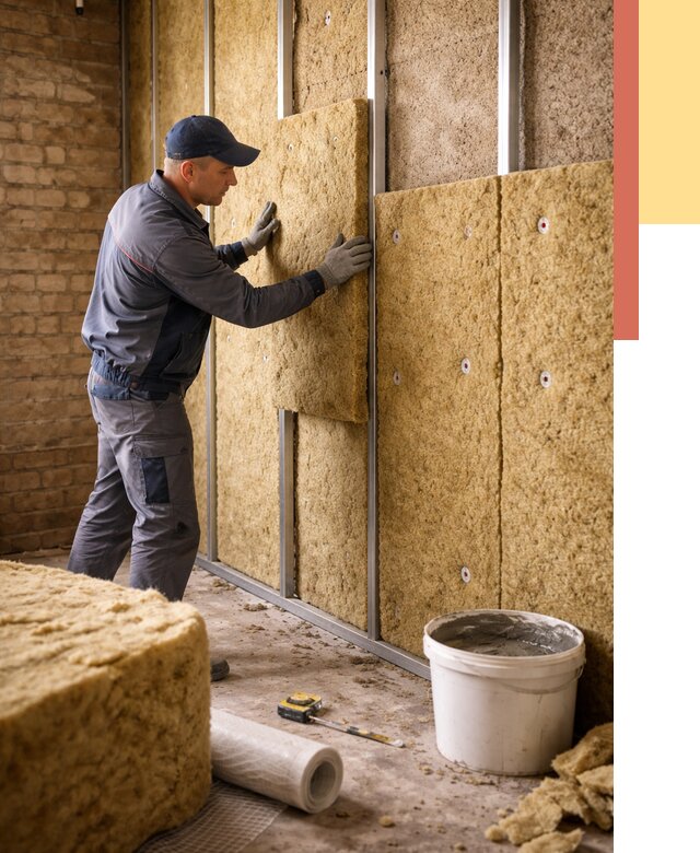 Утепление стен минватой в Полевском от 1386 руб./м2 — недорого и быстро | ОТДЕЛОЧНИК-Плв