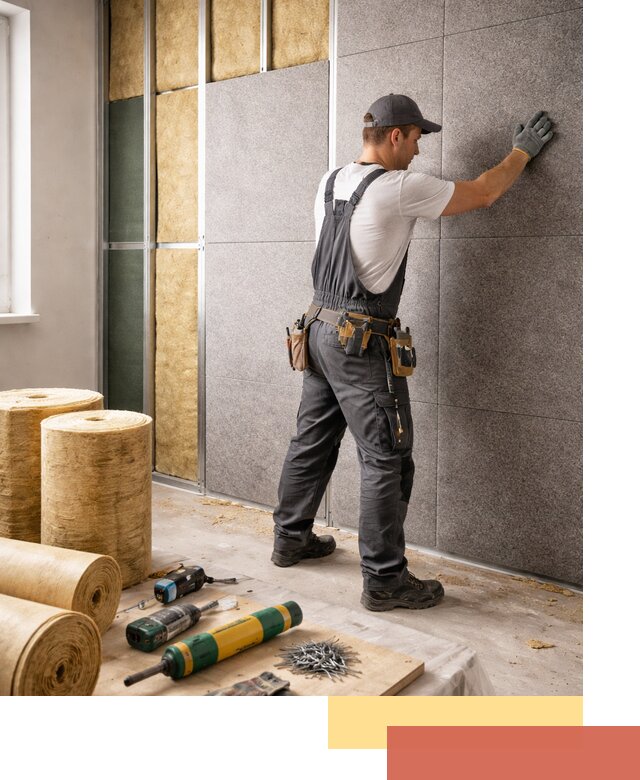 Профессиональная шумоизоляция стен в Полевском для квартиры и офиса