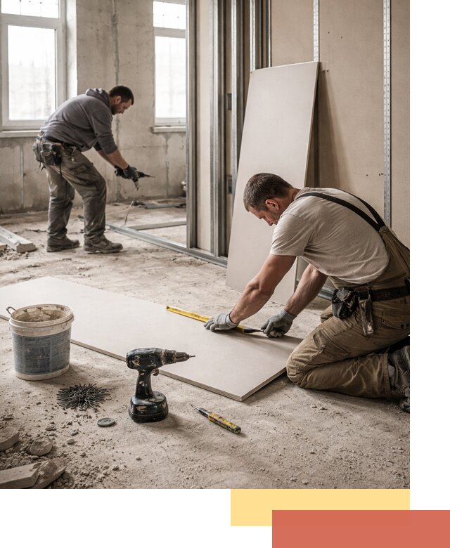 Кладка перегородок из ПГП под ключ в Полевском