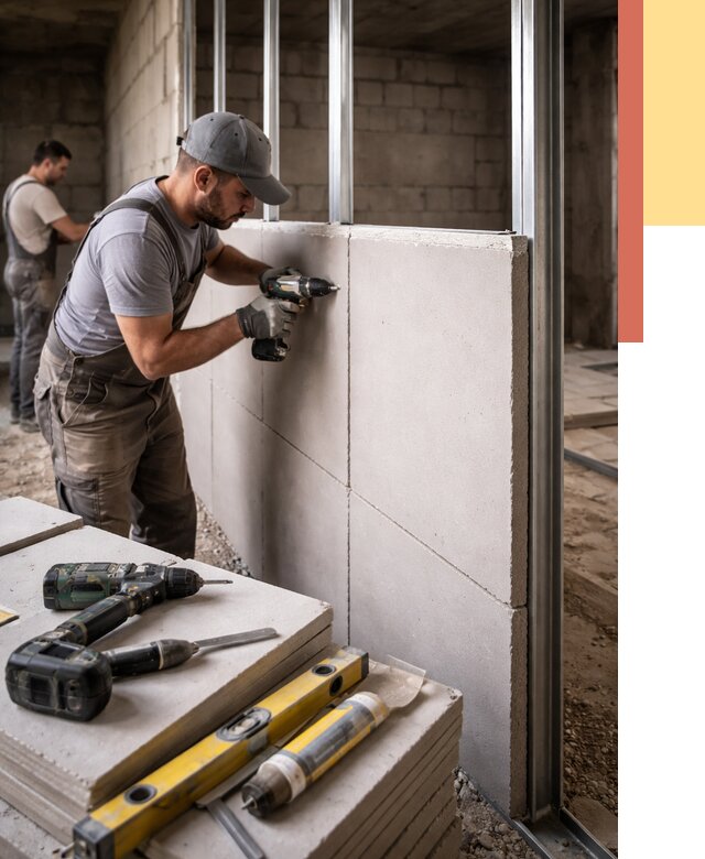 Кладка влагостойких перегородок ПГП в Полевском от 1232 руб. под ключ | ОТДЕЛОЧНИК-Плв