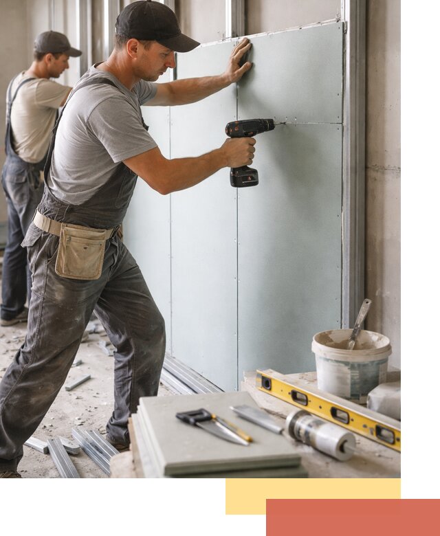 Кладка влагостойких перегородок ПГП в Полевском