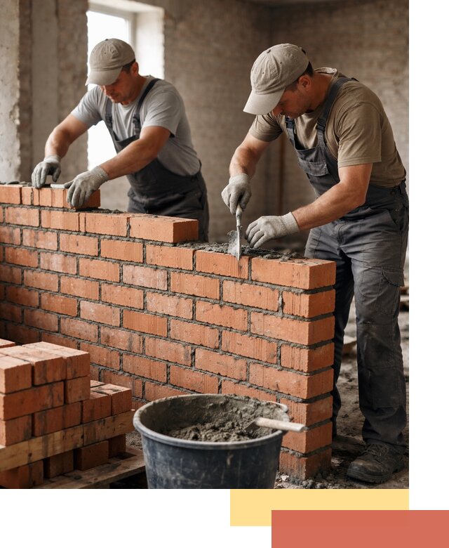 Кладка кирпичных перегородок под ключ в Полевском