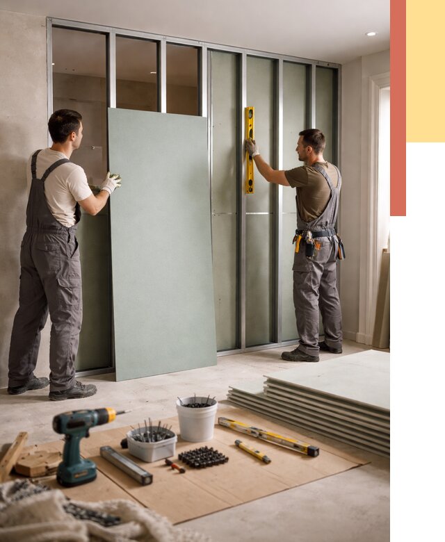 Перегородка из влагостойкого гипсокартона в Полевском от 4927 руб. — монтаж под ключ | ОТДЕЛОЧНИК-Плв