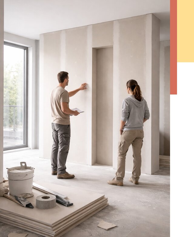 Зонирующая перегородка из гипсокартона в Полевском от 2874 руб. под ключ | ОТДЕЛОЧНИК-Плв