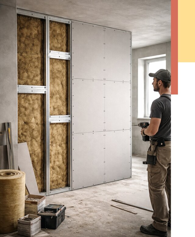 Усиленная перегородка под навеску в Полевском от 13139 руб. — монтаж под ключ | ОТДЕЛОЧНИК-Плв