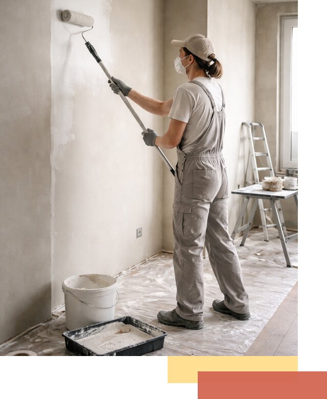 Покраска перегородок из гипсокартона в Полевском качественно и недорого