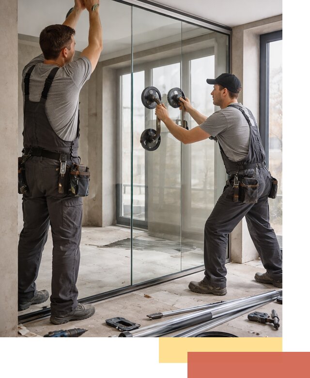 Цельностеклянные перегородки под ключ в Полевском