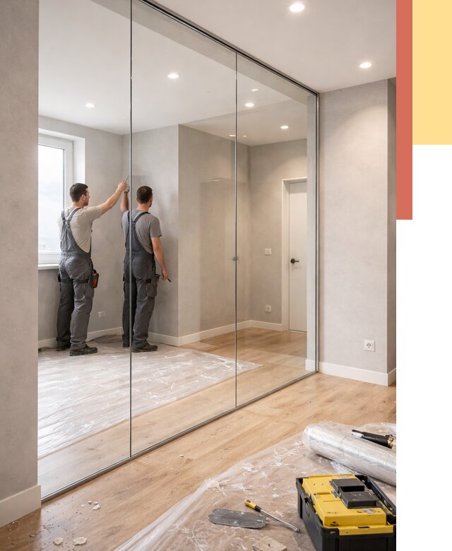 Безрамные стеклянные перегородки в Полевском — монтаж от 9752 руб. | ОТДЕЛОЧНИК-Плв