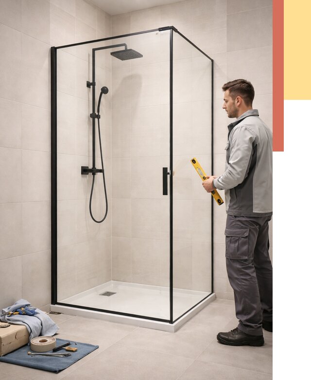 Стеклянные перегородки для душа в Полевском от 12831 руб. | Монтаж под ключ — ОТДЕЛОЧНИК-Плв