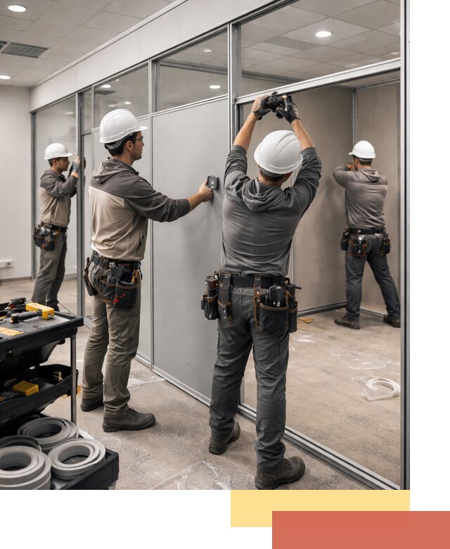 Мобильные офисные перегородки под ключ в Полевском