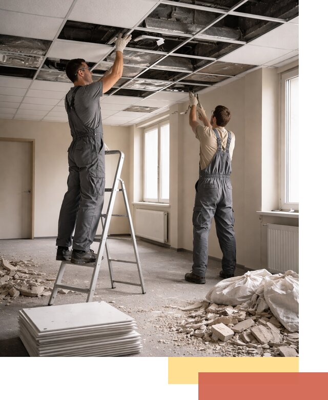 Демонтаж потолков Армстронг профессионально в Полевском