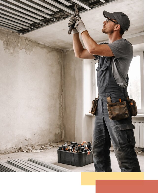 Демонтаж реечного потолка в Полевском быстро и аккуратно