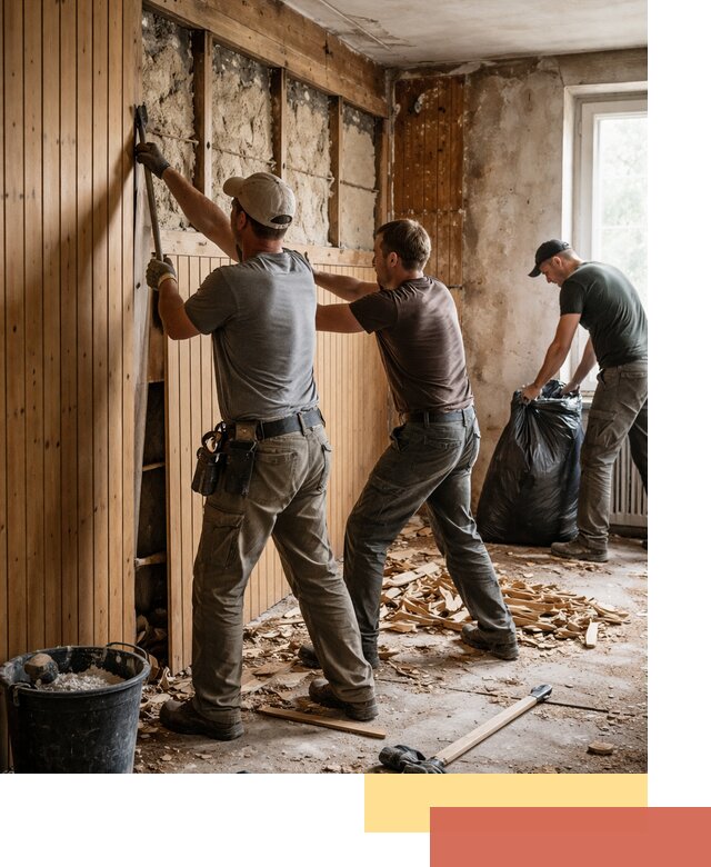 Демонтаж вагонки и вывоз материалов в Полевском