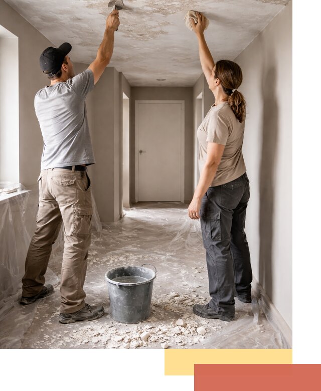 Удаление побелки с потолка в Полевском — быстро и аккуратно