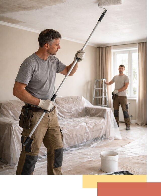 Грунтовка потолка в Полевском — подготовка под покраску и отделку