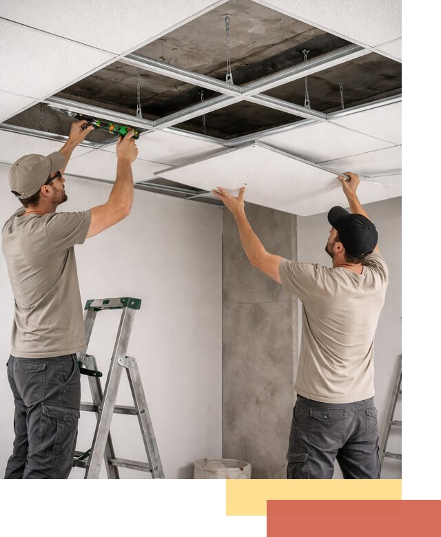 Монтаж потолка Армстронг под ключ в Полевском